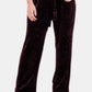 Macacão feminino NY Collection de veludo com manga franzida, tamanho pequeno, vermelho