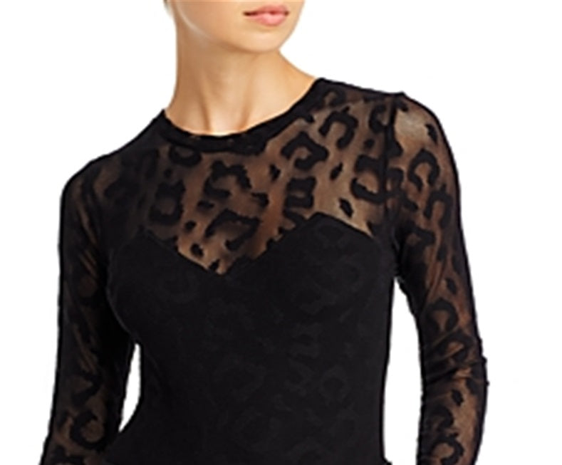 Guess Leona Body Negru Top Feminino Preto Tamanho Grande