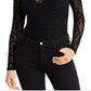 Guess Leona Body Negru Top Feminino Preto Tamanho Grande