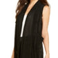 Colete de malha plissada feminino Alfani, preto, tamanho XL
