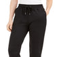 Calça jogger feminina Guess com bainha do logotipo Nina, preta, tamanho grande