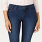 Calça jeans skinny feminina Charter Club Tummy Control, azul, tamanho 10