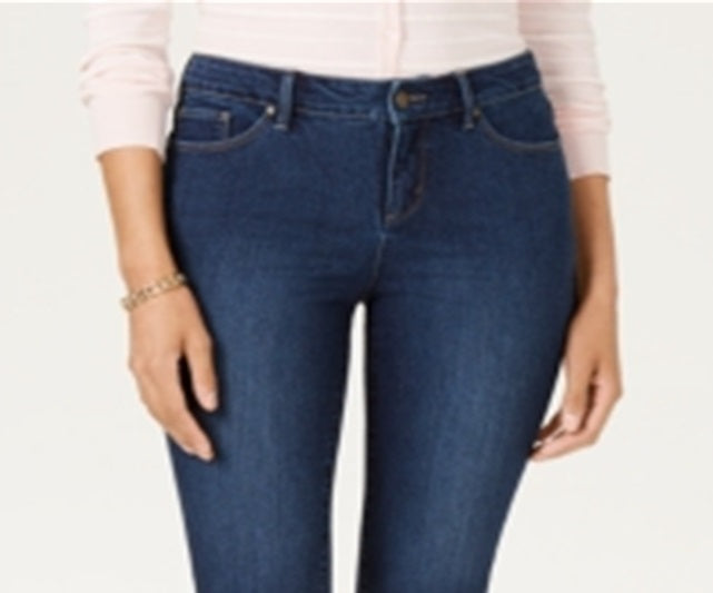 Calça jeans skinny feminina Charter Club Tummy Control, azul, tamanho 10