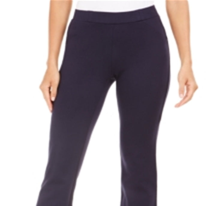 Calças femininas estilo &amp; co bootcut ponte azul tamanho extrapequeno