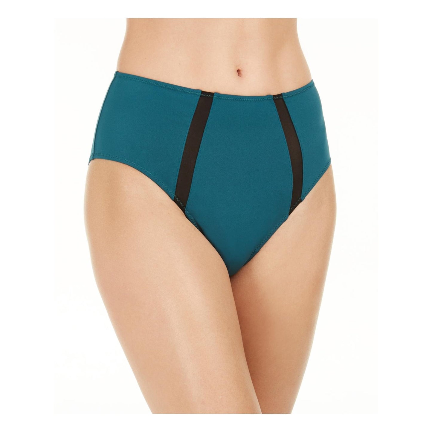 Calcinha feminina INC cintura alta malha inserida verde tamanho grande