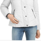 Casaco acolchoado com zíper Maralyn Me feminino, branco, tamanho extragrande