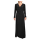 Vestido formal feminino Lauren Ralph Lauren Rowenah Surplice Pintuck, preto, tamanho 6
