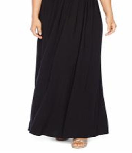 Vestido de noite feminino de renda sem mangas, comprimento total, estilo flare, preto, tamanho 4