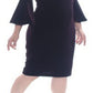 Vestido Calvin Klein Feminino Manga Sino Veludo Roxo Tamanho 4