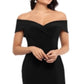 Vestido de festa longo com decote coração e manga curta feminino Xscape, preto, tamanho 6