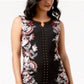Vestido tubinho com tachas feminino JM Collection, preto, tamanho médio