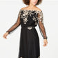 Vestido longo feminino bordado ombro a ombro da INC International Concepts, preto, tamanho 10