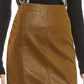Minissaia feminina moderna Free People marrom tamanho 2