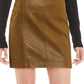 Minissaia feminina moderna Free People marrom tamanho 2
