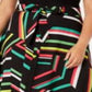 Saia listrada plus size Bar III feminina, preta, tamanho 24W