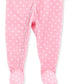 Calça Carter's Girl's Footies Estampada Coruja Leve Fleece Rosa Tamanho 4T
