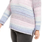 Blusa feminina de manga comprida estampada rosa estilo &amp; co tamanho 0X