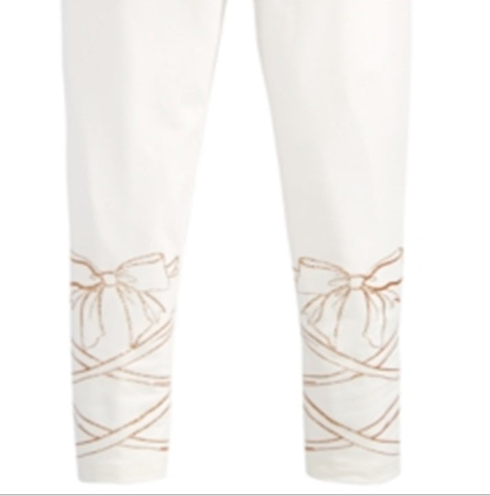 Leggings de bailarina com laço para meninas Epic Threads, tamanho 4T, branca