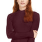 Blusa feminina com decote careca canelado Maison Jules, vermelha, tamanho grande