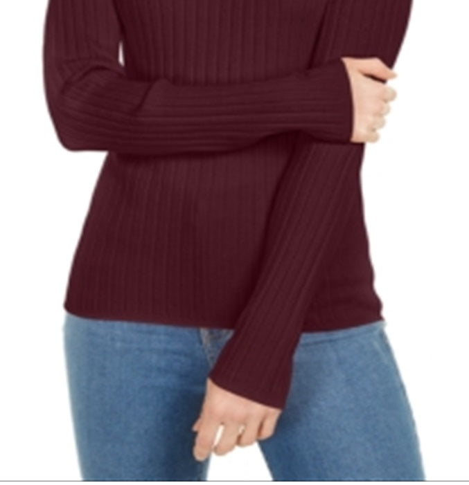 Blusa feminina com decote careca canelado Maison Jules, vermelha, tamanho grande