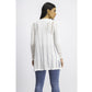 Cardigan feminino Pointelle Duster Charter Club, branco, tamanho pequeno, grande
