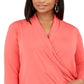 Blusa feminina sólida INC International Concepts laranja tamanho 0X