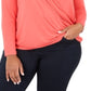 Blusa feminina sólida INC International Concepts laranja tamanho 0X
