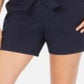 Shorts femininos confortáveis ​​Style &amp; Co, cintura média, com laço frontal, azul, tamanho 16