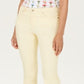 Calça jeans feminina Lexington reta, tamanho 4, amarela, Charter Club