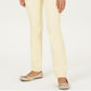 Calça jeans feminina Lexington reta, tamanho 4, amarela, Charter Club