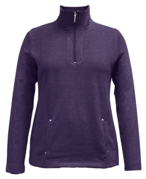 Karen Scott Top Feminino Meio Zíper Roxo Tamanho GG