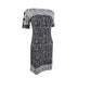 Blusa feminina pequena estampada com mangas divididas, preta, com cordão, tamanho PXS