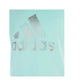 Camiseta Adidas com estampa de logotipo para meninas, tamanho 5, verde menta