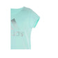 Camiseta Adidas com estampa de logotipo para meninas, tamanho 5, verde menta