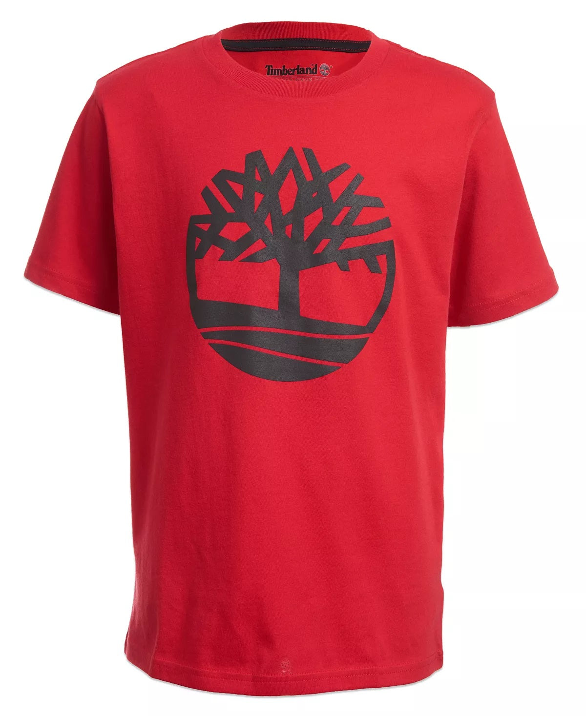 Camiseta Timberland Tree Logo para meninos, vermelha, tamanho 8