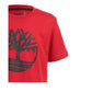 Camiseta Timberland Tree Logo para meninos, vermelha, tamanho 8