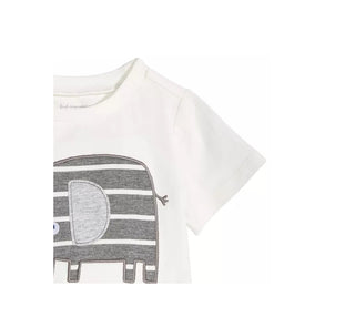 Camiseta de algodão com estampa de elefante para bebês meninos First Impressions, tamanho natural, 12 meses