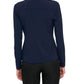 Tommy Hilfiger Blusa Feminina com Botões e Gola Punhada Azul Tamanho XS