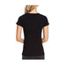 Camiseta feminina Vince Camuto com estampa de manga curta e detalhes em preto, tamanho grande