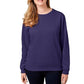 Moletom feminino Karen Scott Petite Crewneck Fleece em tom ametista brilhante tamanho PXL
