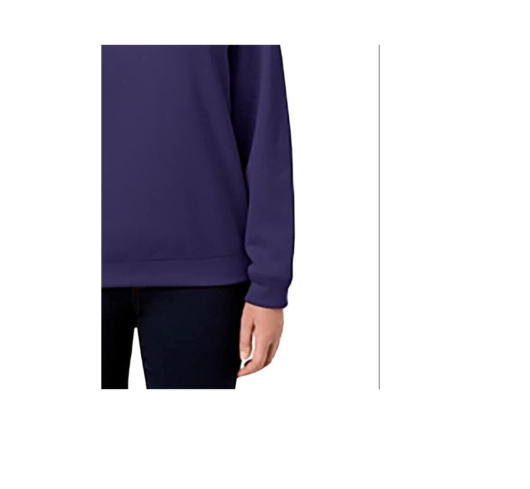 Moletom feminino Karen Scott Petite Crewneck Fleece em tom ametista brilhante tamanho PXL