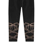 Leggings com laço brilhante para meninas Epic Threads, pretas, tamanho 3T