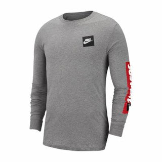 Camiseta Nike Masculina Manga Longa Cinza Tamanho P