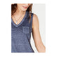 Blusa feminina estilo &amp; co com bolso no peito, azul, tamanho grande