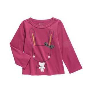 Camiseta infantil First Impressions Baby Girl Cotton Bunny &amp; Bear, roxa, tamanho 18 meses