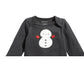 Body manga longa boneco de neve First Impressions para bebê menino cinza tamanho recém-nascido