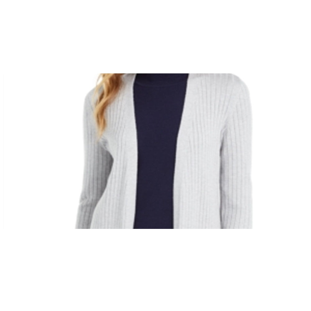 Cardigan feminino aberto frontal Maison Jules cinza tamanho XX-G