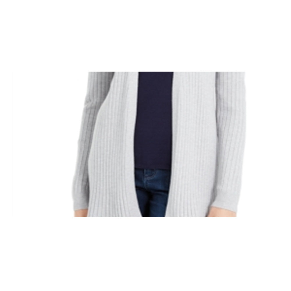 Cardigan feminino aberto frontal Maison Jules cinza tamanho XX-G