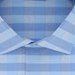 Camisa xadrez masculina Kenneth Cole Reaction Slim Fit com gola aberta, azul, tamanho GG