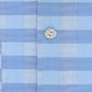 Camisa xadrez masculina Kenneth Cole Reaction Slim Fit com gola aberta, azul, tamanho GG